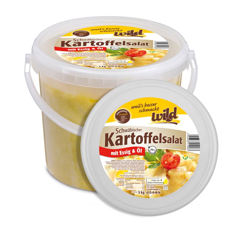 Kartoffelsalat "Schwäbisch", mit Essig und Öl, 5 kg Eimer