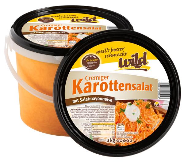 Cremiger Karottensalat mit Salatmayonnaise, 3 kg Eimer