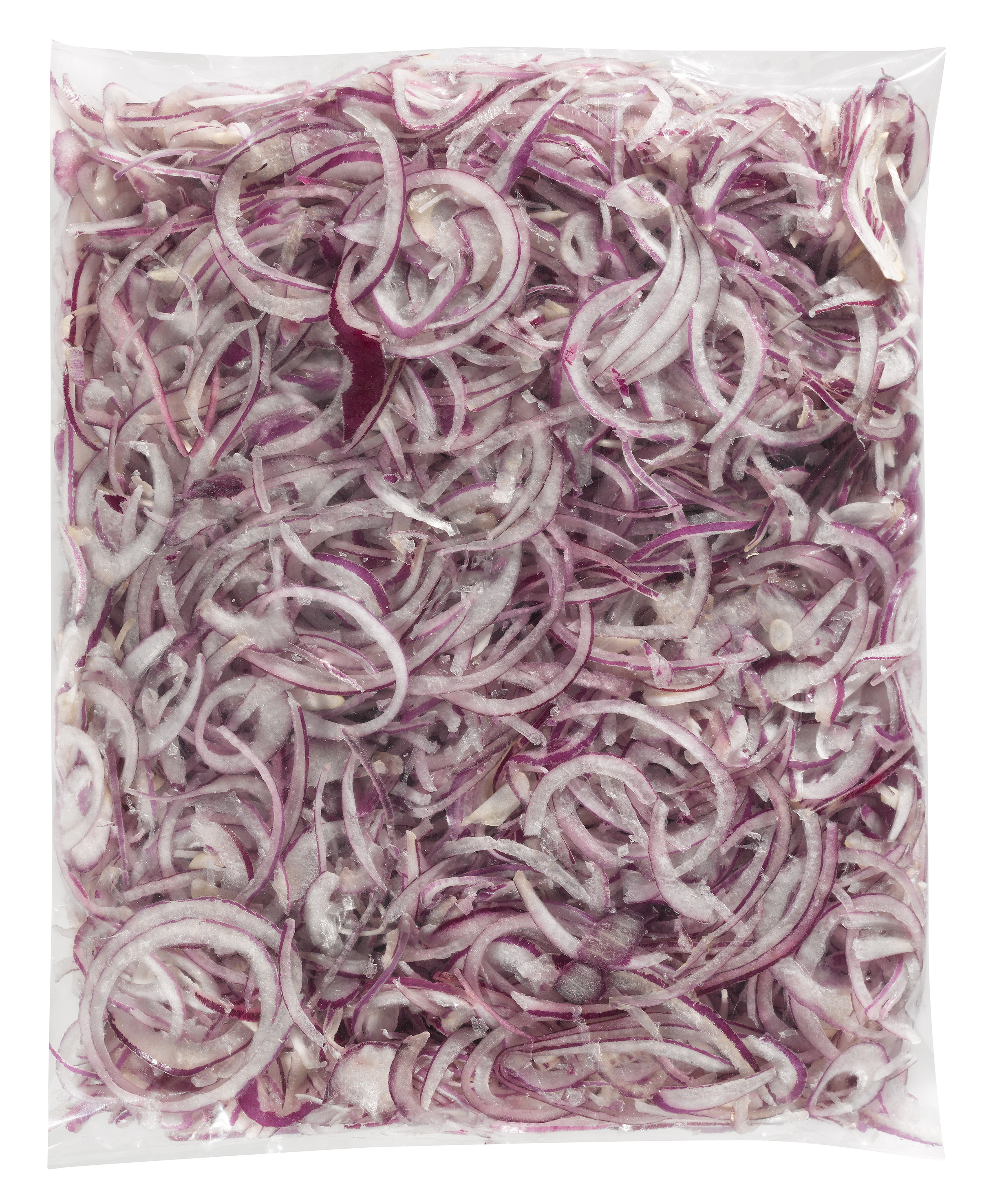 Rote Zwiebeln, 2mm Scheiben, trockengeschleudert, 1 kg Beutel