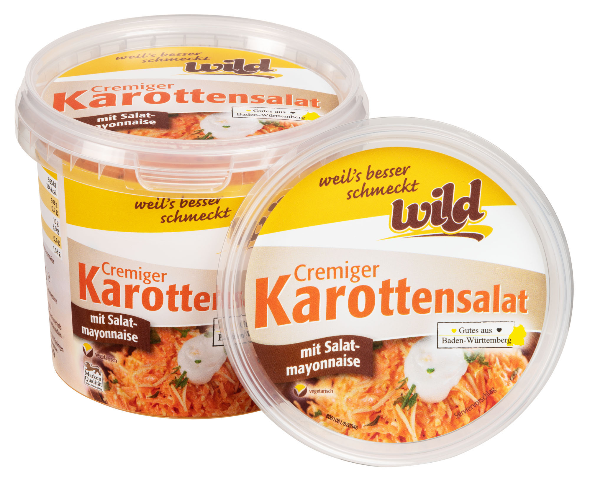 Cremiger Karottensalat mit Salatmayonnaise, 400 g Becher
