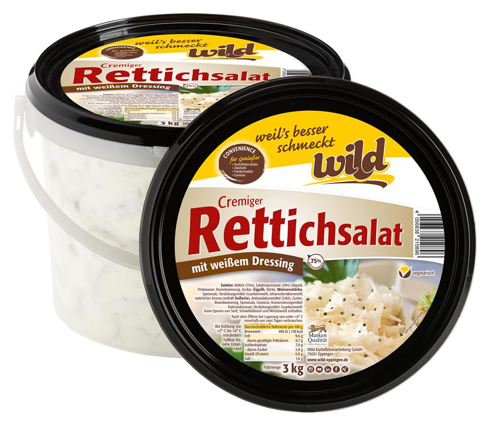 Cremiger Rettichsalat mit Salatmayonnaise, 3 kg Eimer